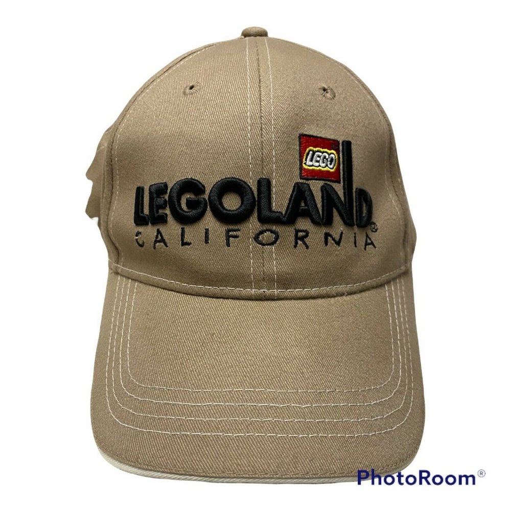 Mens Baseball Tan Hat Cap Legoland Theme Park‎ California  Adjustable Hook Loop